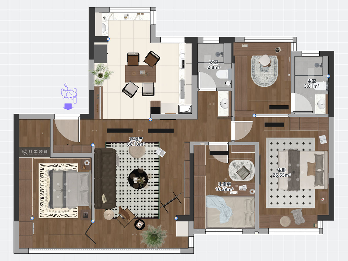 刘萍萍｜铭著风华6-701-136㎡-中古风｜4室2厅2卫｜新房装修｜定制家｜全包20
